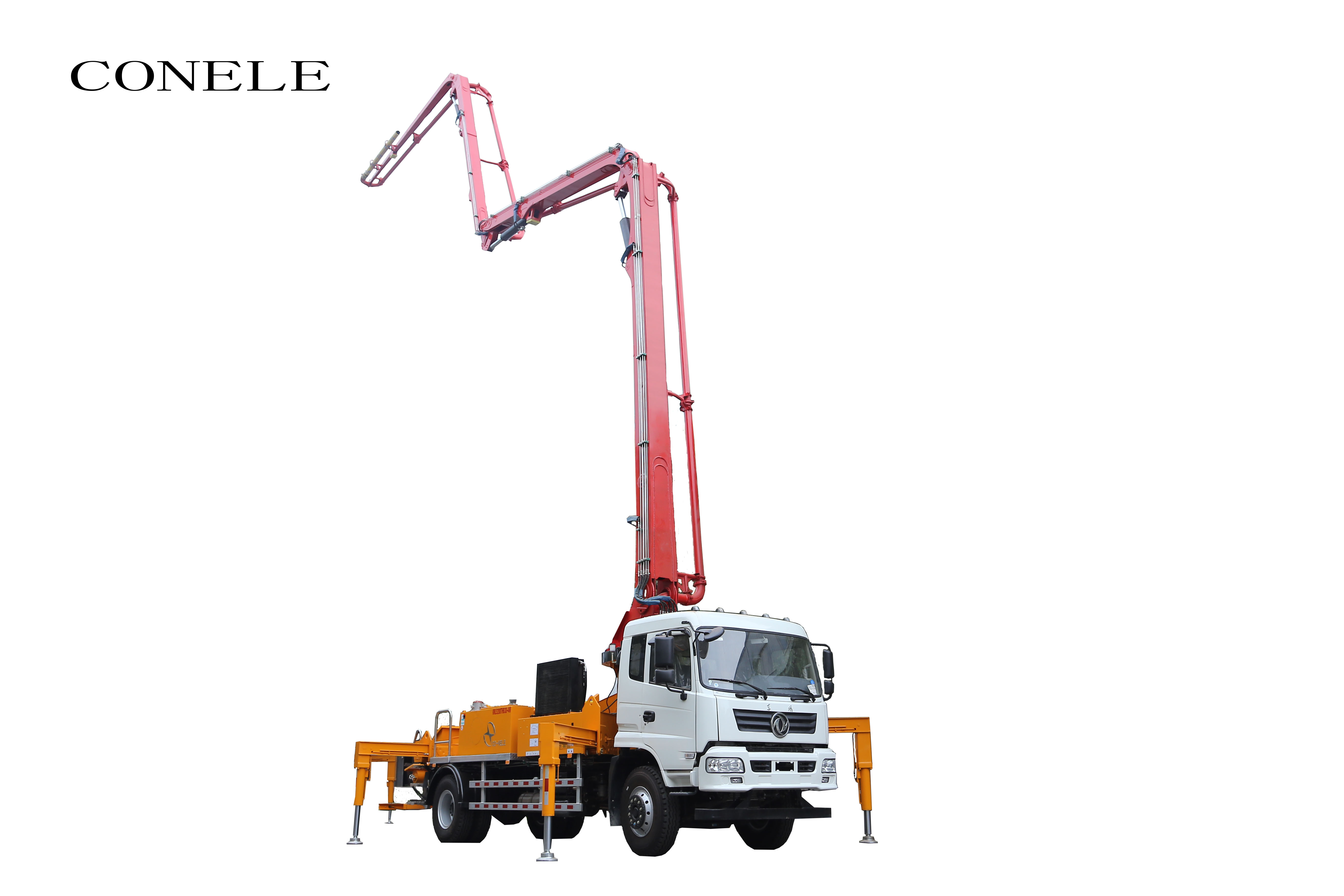 泵車6天泵。小型混凝土泵車