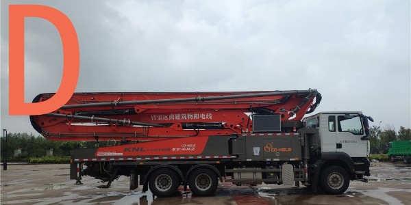 泵車完成作業后將布料桿收回